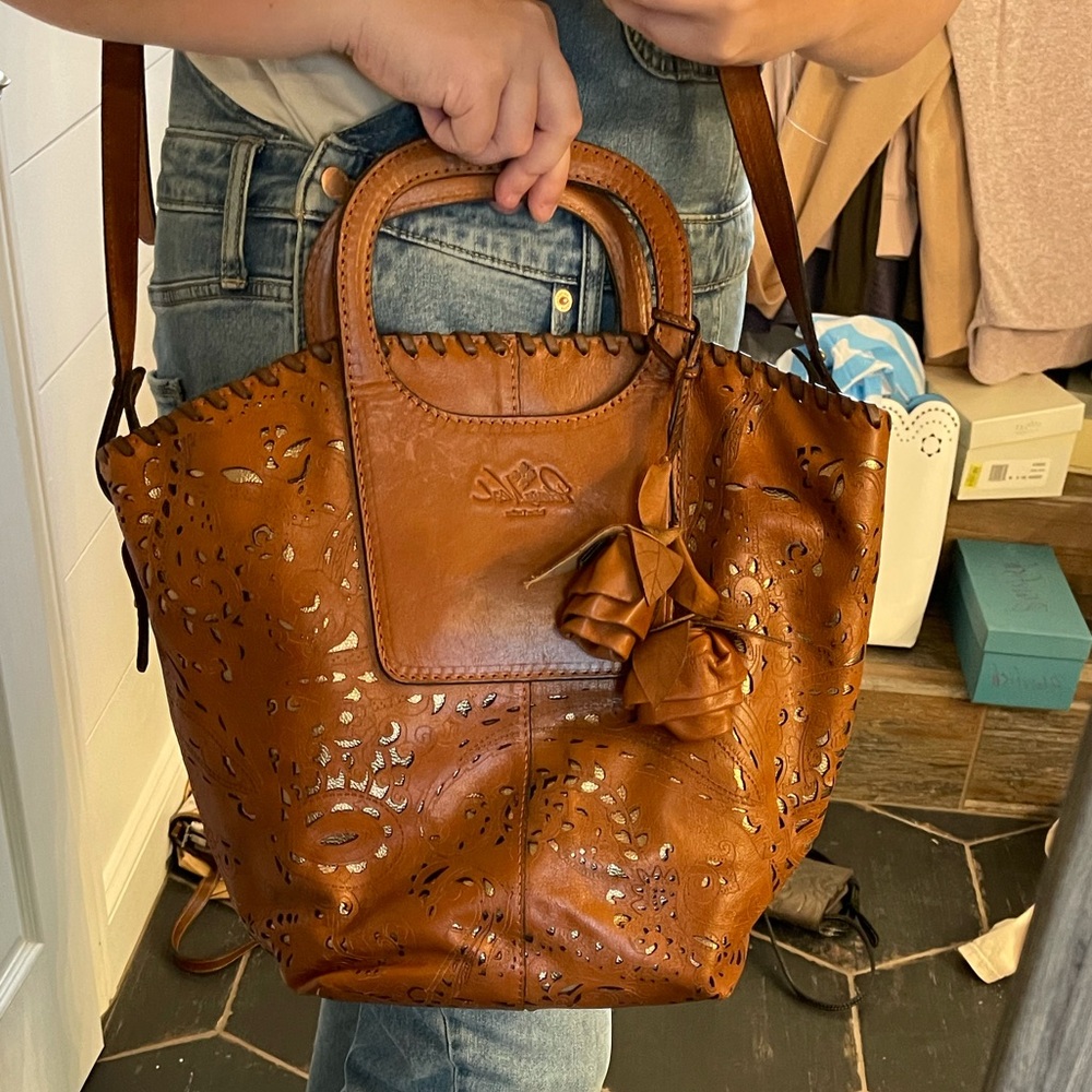 Patricia Nash Large Leather Shoulder Bag